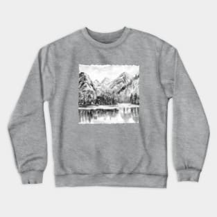 Mountain Lake Black & White Crewneck Sweatshirt